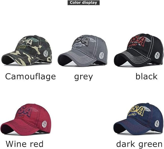 VOASTEK Running Hats for Men Baseball Cap Outdoor Essentials Runner Hat Jogging Cap Tennis Golf Workout Hats