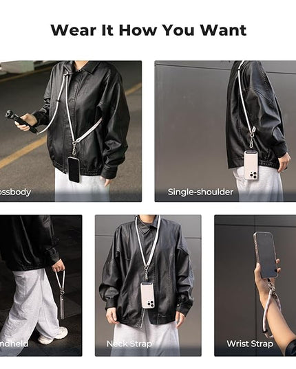 K&F CONCEPT 2-in-1 Phone Lanyard Crossbody with 1/4" Screw, Adjustable Anti Theft Crossbody Strap Compatible for DJI Osmo