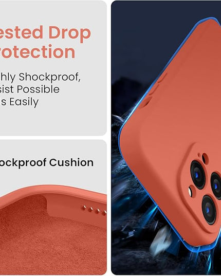 FireNova Designed for iPhone 13 Pro Max Case, Silicone [Camera Protection] Phone Case with [2 Screen Protectors], Soft Anti-Scratch Microfiber Lining Inside, 6.7 inch, Pink Pomelo