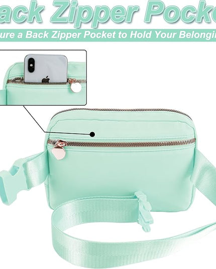 Uygafly Belt Bag Fanny Pack Crossbody Bags with Initials Letter Patch Cute Stuff Birthday Gifts for Teenager Girls Trendy Stuff for Teens | Light Green,N