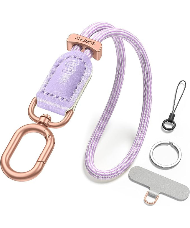 SURPHY Phone Wrist Strap, Keychain Wristlet, Phone Strap Charm with Tether Tab, Cellphone Lanyard Wrist, Key Chain for Women