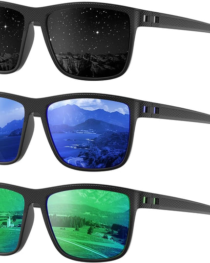 Polarized Sunglasses Men Women, Mens Sunglasses Lightweight UV Sun Glasses for Fishing Driving Golf