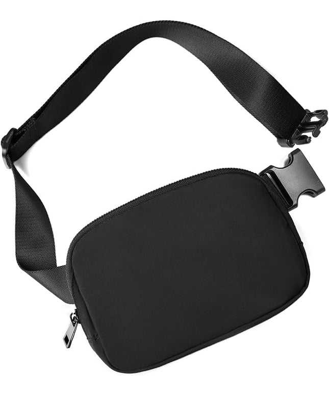 Belt Bag for Women Fanny Pack Crossbody Bags for Women Fashion Waist Packs with Adjustable Strap Gifts for Teenage Girls Women Men (Black)