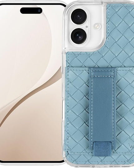 Walli Cases for iPhone 17 Case Aesthetic Wallet Phone Case Card Holder, Securely Holds up to 2 Cards - Cute, Trendy Phone Cover for Women, fits iPhone 17 with Kickstand & Finger Strap