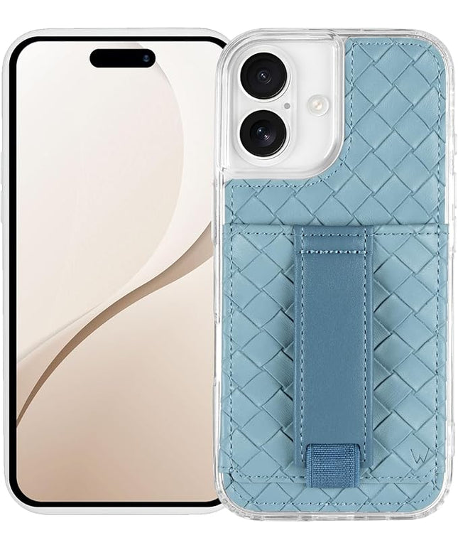 Walli Cases for iPhone 17 Case Aesthetic Wallet Phone Case Card Holder, Securely Holds up to 2 Cards - Cute, Trendy Phone Cover for Women, fits iPhone 17 with Kickstand & Finger Strap