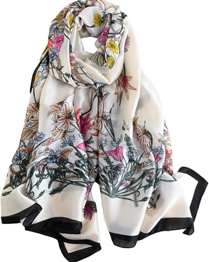 Silk Scarf Mulberry Silk Fashion Scarves Long Lightweight Shawl Wrap …