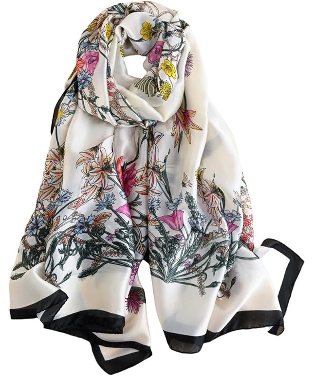 Silk Scarf Mulberry Silk Fashion Scarves Long Lightweight Shawl Wrap …