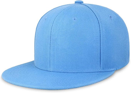 CHOK.LIDS Flat Bill Visor Classic Snapback Hat Blank Adjustable Brim High Top End Trendy Color Style Plain Tone Baseball Cap