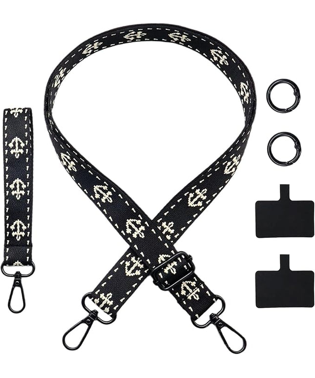 Adjustable 1" Width Phone Crossbody Lanyard and Wristlet Strap - Gift For The Lover In Your Life