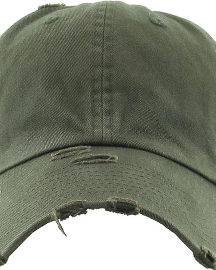 KBETHOS Vintage Washed Distressed Cotton Dad Hat Baseball Cap Adjustable Polo Trucker Unisex Style Headwear