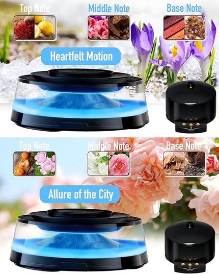 KOSHA Automobile Aroma Diffuser with LED Lights, Portable Car Air Freshener, Phone Base, 800mAh, Essential Oil Diffuser for Car & Home, Non-Slip