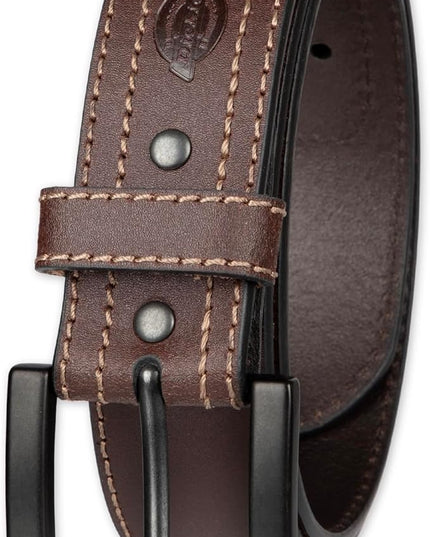 Dickies mens Industrial Strength Leather Belt – Workwear, Durable, Reinforced, Heavyweight