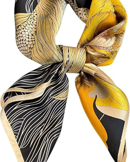 100% Mulberry Silk Scarf for Women Hair Lightweight Square Neckerchief Wrap For Head Scarves 21"