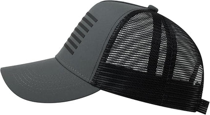 IIN American Flag Mesh Baseball Cap, Patriotic Trucker Hat for Men Women, Quick-Dry Breathable Design, Adjustable Snapback
