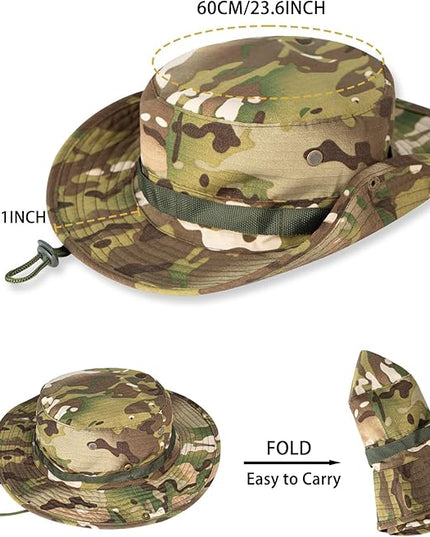 Sun Hats for Men Women Boonie Hat UPF 50+ Bucket Hat Wide Brim UV Protection Fishing Hiking Safari Outdoor Hats