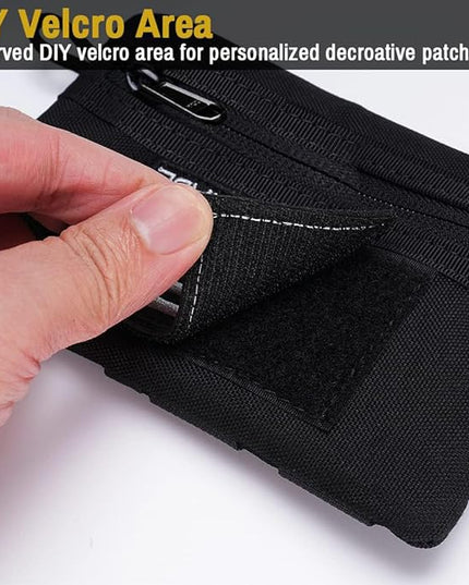 VIPERADE VE3-P EDC Pouch Small EDC Tool Bag Organiser Bag Pocket Organiser Nylon Multitool Bag Small for Torch Multitools Pen Notebook Black
