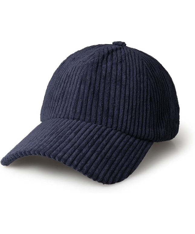 CHOK.LIDS Everyday Corduroy Baseball Cap for Men and Women Dad Hat Unisex Adjustable Lightweight Polo Style Curved Brim