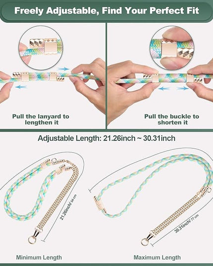 Phone Lanyard Crossbody, Adjustable Cell Phone Lanyard Neck Strap for All Phones, Universal Skin Friendly Phone Strap Crossbody for Women and Men