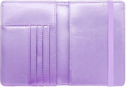 Passport Holder Cover Travel RFID Blocking Passport Cover Rose Gold Cute Flowers Passport Wallet with Elastic Band for Women