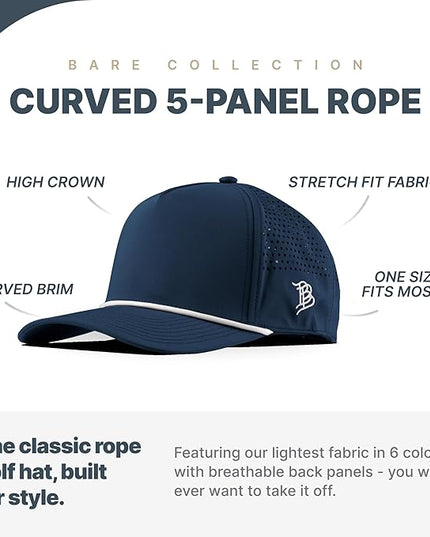 Branded Bills Hardworking PVC Curved 5 Panel Rope, Snapback Closure, Lightweight, Comfortable Baseball Cap