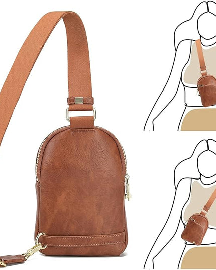 INICAT RFID Blocking Sling Bag Anti Theft Crossbody Bags Women Valentine's Day Gifts Travel Purses Vegan Leather