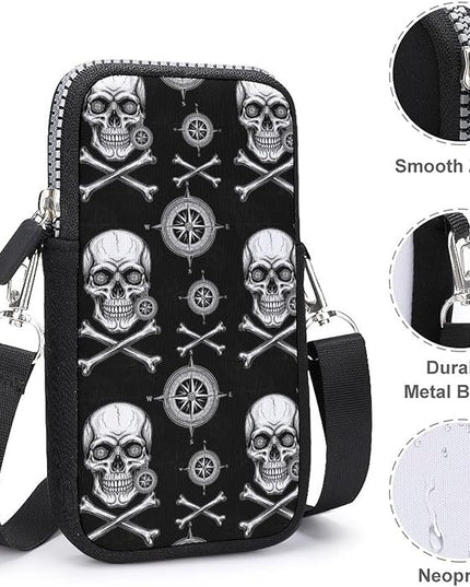 Unisex Small Crossbody Bags, Women Men Portable Adjustable Crossbody Phone Wallet Pouch