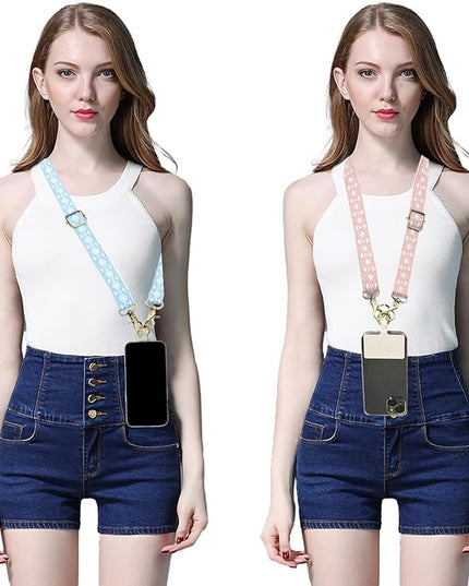 LEMEDE Adjustable Phone Lanyard - Phone Wristlet & Crossbody Phone Strap, Versatile for ID, Camera，Key straps(1" Width)