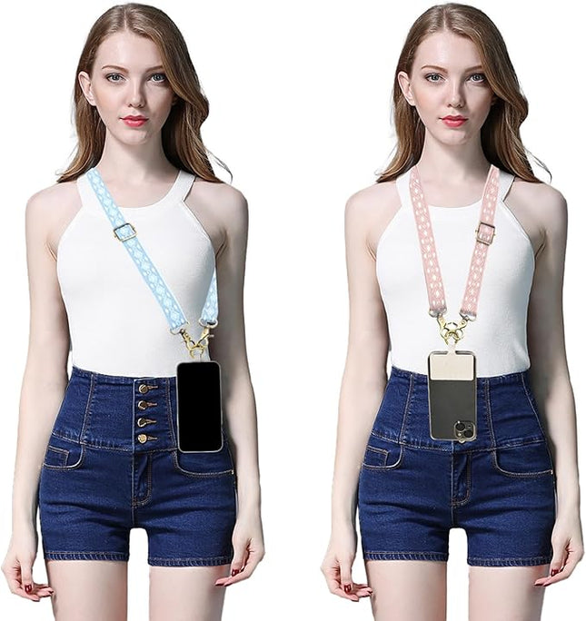 LEMEDE Adjustable Phone Lanyard - Phone Wristlet & Crossbody Phone Strap, Versatile for ID, Camera，Key straps(1" Width)