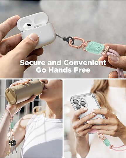 SURPHY Phone Wrist Strap, Keychain Wristlet, Phone Strap Charm with Tether Tab, Cellphone Lanyard Wrist, Key Chain for Women