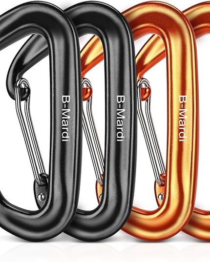 Carabiner Clips Heavy Duty 12kN (2697 lbs)-Lightweight Locking Carabiners for Camping, Hiking, Hammock, Dog Leash Harness, Outdoor and Gym etc, Keychains& Utility