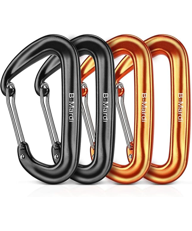 Carabiner Clips Heavy Duty 12kN (2697 lbs)-Lightweight Locking Carabiners for Camping, Hiking, Hammock, Dog Leash Harness, Outdoor and Gym etc, Keychains& Utility