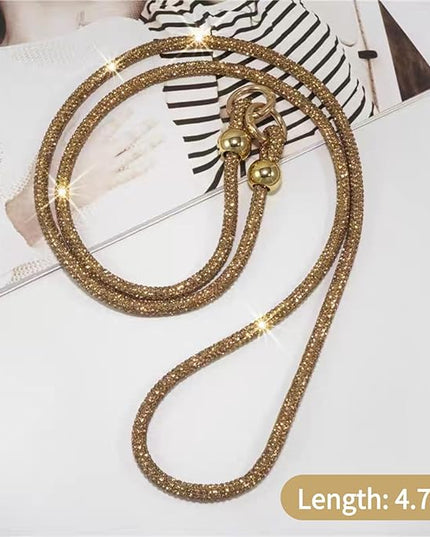 Crystal Phone Lanyard for Women Sparkling Crossbody Phone Strap with Full Rhinestone Bling Anti-Theft Phone Strap