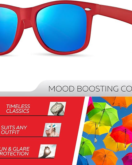 Retro Rewind Polarized Sunglasses for Men and Women - UV Protection Classic Sun Glasses