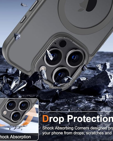 Hython Case for iPhone 16 Pro Max Case Magnetic Translucent Matte Phone Cases 6.9" [Compatible with MagSafe] Thin Slim Fit Shockproof Bumper Hard Protective Cover for Women Men Girls, Frosted Gray