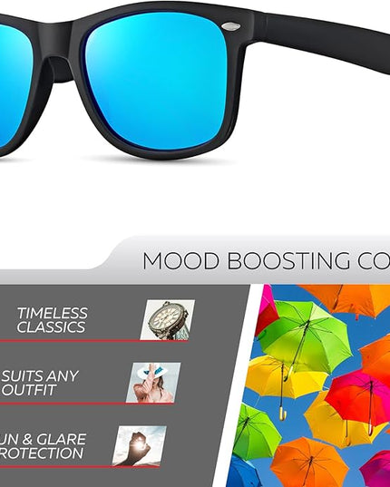 Retro Rewind Polarized Sunglasses for Men and Women - UV Protection Classic Sun Glasses