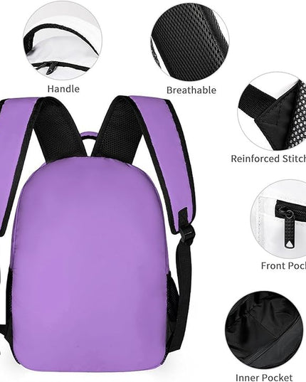 Fashion Lavender Backpack Lightweight Large Capacity Laptop Daybag for Travel Work