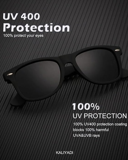 KALIYADI Polarized Sunglasses for Men and Women Semi-Rimless Frame Driving Sun glasses UV Blocking