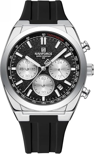 NAVIFORCE Watches for Men Multifunctional Chronograph Analog Quartz Waterproof Wirstwatch Silicone Strap Man Gifts