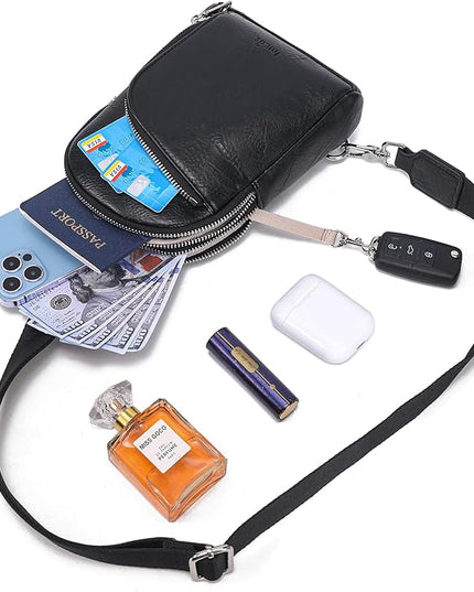 INICAT RFID Blocking Sling Bag Anti Theft Crossbody Bags Women Valentine's Day Gifts Travel Purses Vegan Leather