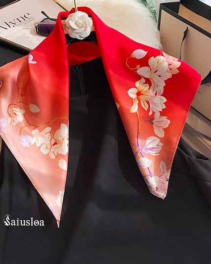 Neck Scarf For Womens Silky Head Scarves Hair Bandanas Square Scarf Fashion Accessories lightweight