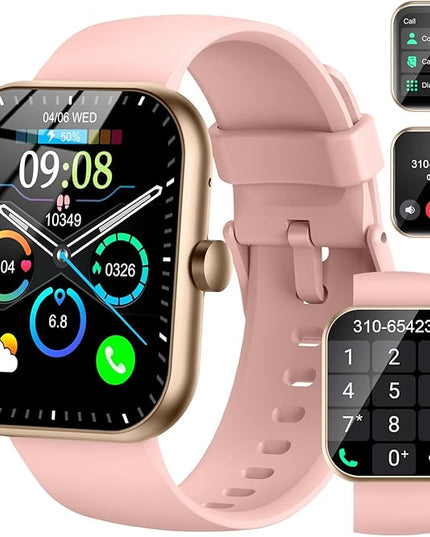 Motast Smart Watch (Answer/Make Call), 1.96" HD Smartwatch for Women, 2025 Fitness Watch with 112+ Sport Mode/Pedometer/Sleep/Heart Rate Monitor, IP68 Waterproof Fitness Tracker for Android iOS Pink