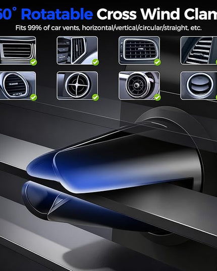 Car Air Freshener Diffuser, Smart Car Air Freshener, Auto On/Off with 3 Modes, Vent Clip, Long Lasting with 10 Essential Oils in 5 Scents (2 Pack)