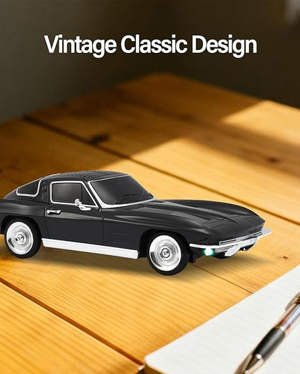 Retro American Style car Bluetooth Speaker, Portable Wireless Outdoor Speaker, TWS Stereo, Support USB/TF/AUX, Party Bluetooth Speaker with Microphone,Classic car Gifts for Men(Black)