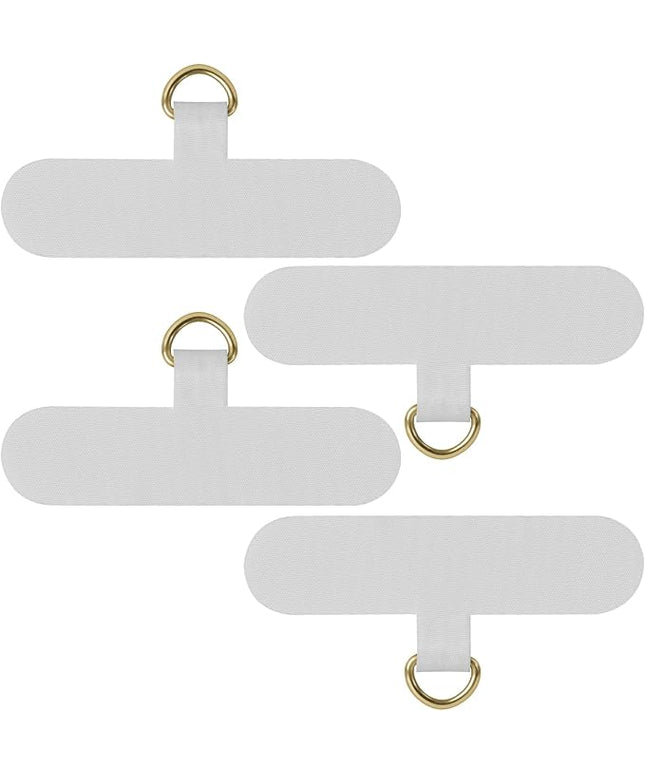 COCASES Phone Lanyard Tab, Phone Tether Tab 4 Pack Universal Lanyard Patch for Phone Lanyard Strap Leash Charm (Grey x4)