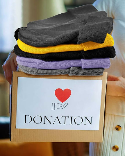 Jecery 80 Pack Winter Beanies Hats Bulk for Homeless Unisex Cold Weather Stretch Caps Warm Knitted Cuffed Hats for Women Men