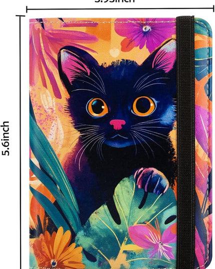 Pink Passport Holder,Cute Passport Cover,Travel Wallet with Credit Card Slots Rfid passport Wallet Waterproof Documents Organizer Women Men (Cute Cat)