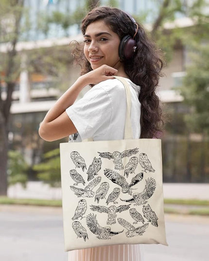 AUSVKAI Canvas Tote Bag Aesthetic for Women, Cute Reusable Cloth Cotton Bags for Shopping Beach Grocery