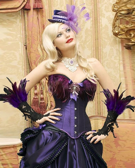HOMELEX Women Black Lace Feather Gloves Witch Angel Costume Accessories Swan Wings Wrist Bands