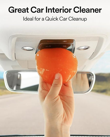 PULIDIKI Car Cleaning Gel Car Putty Car Cleaning Kit Car Interior Cleaner Slime Car Cleaning Supplies Auto Detailing Tools Car Accessories Car Gifts for Women Men Keyboard Cleaner Orange