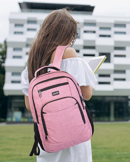 Paude Backpack for Women and Teen Girls, School/College Laptop Bookbag for City Trip, Pink